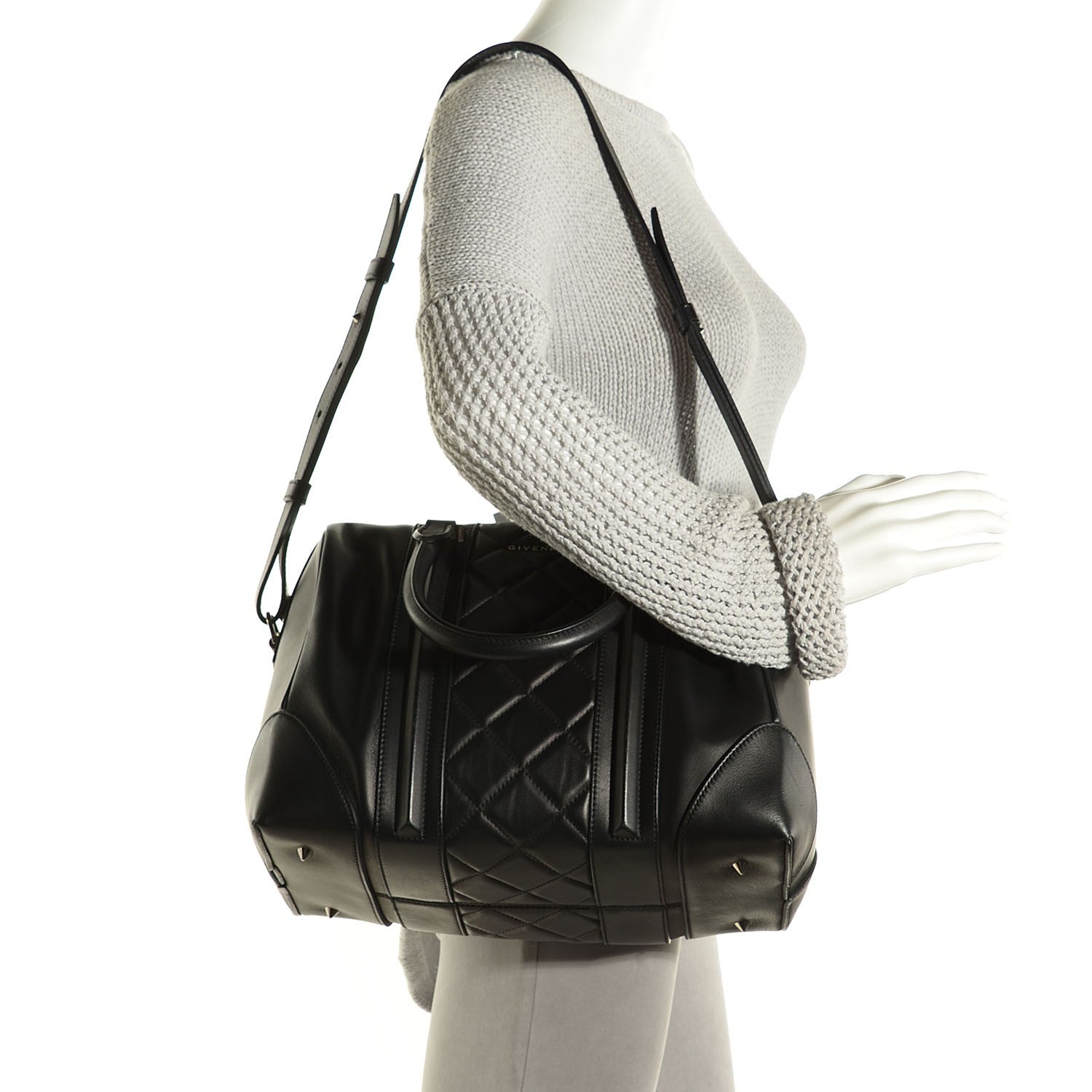 Givenchy Lambskin Quilted Medium Lucrezia Black 2 of 9