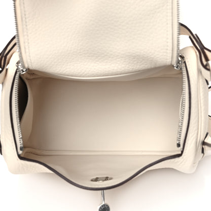 Hermes Taurillon Clemence Mini Lindy 20 Craie 5 of 10
