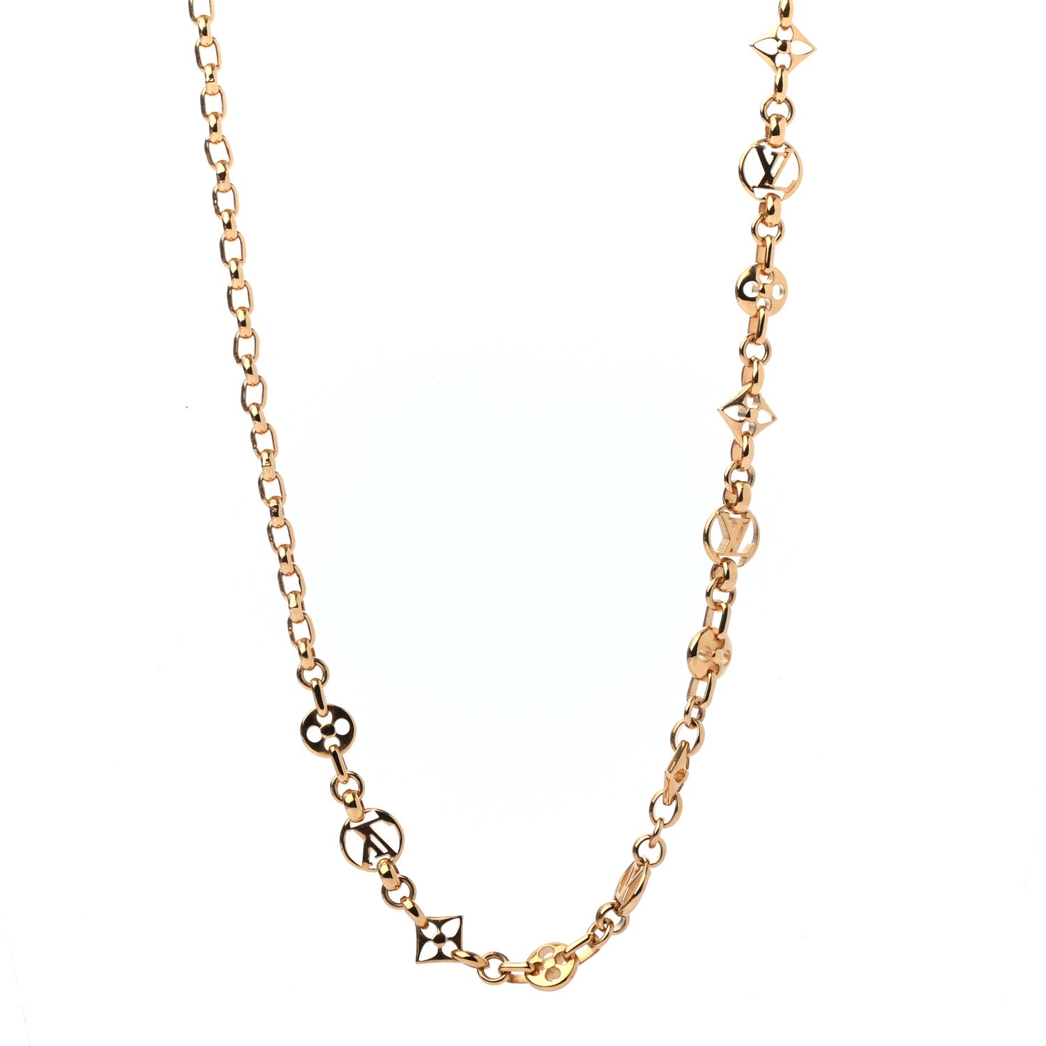 Louis Vuitton Metal Crazy In Lock Necklace Gold 1 of 5