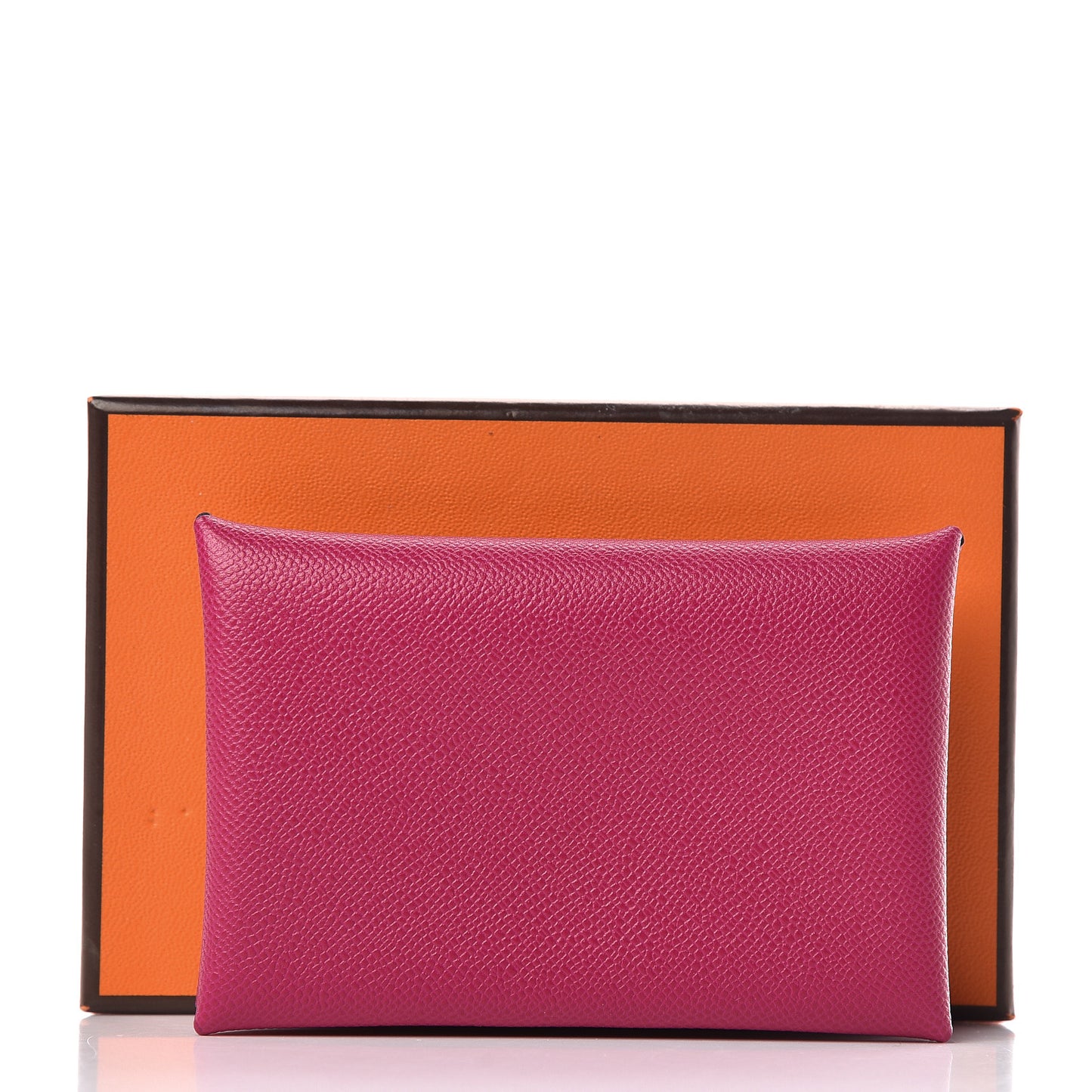 Grained Monsieur Calvi Card Case Rose Pourpe