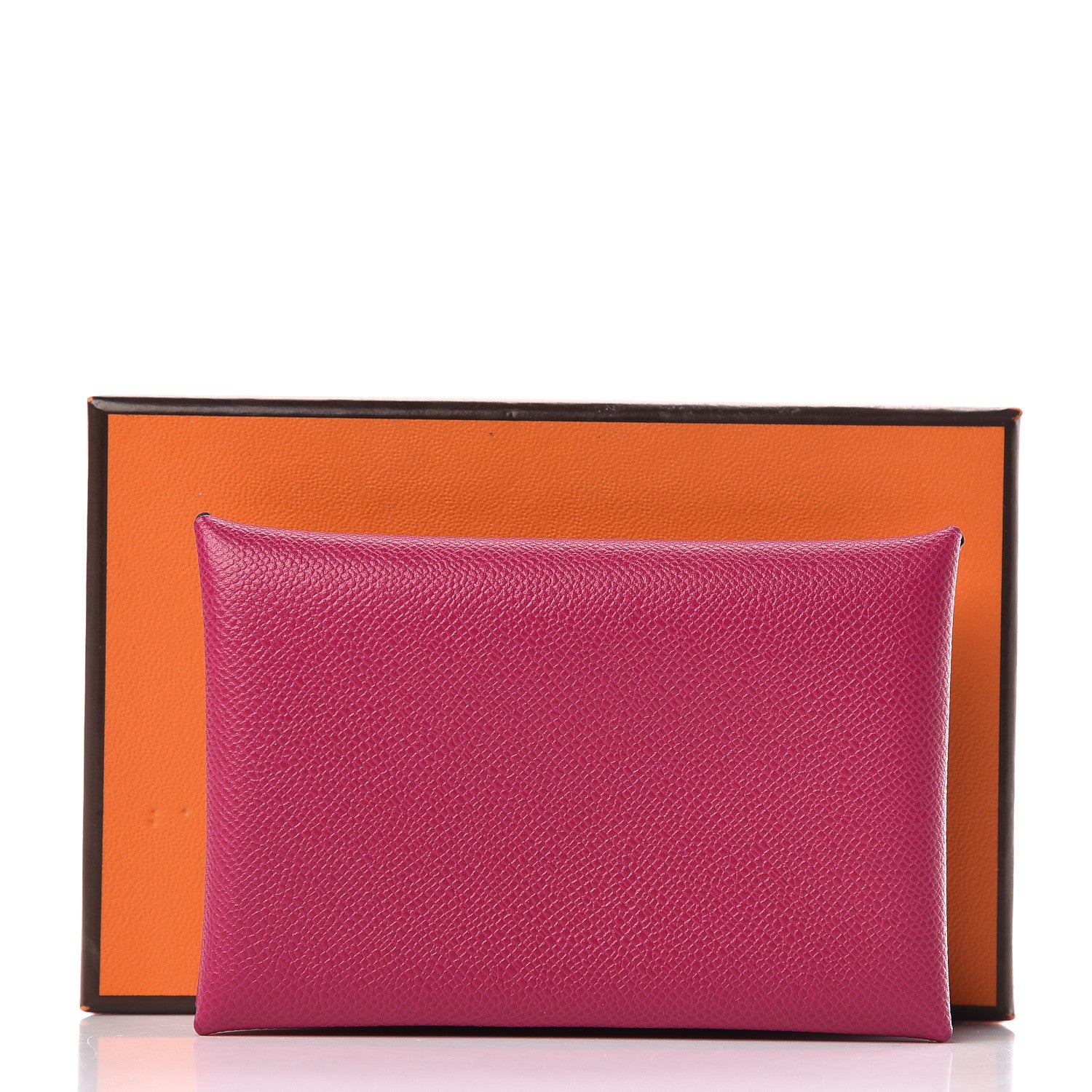 Hermes Grained Monsieur Calvi Card Case Rose Pourpe 8 of 8