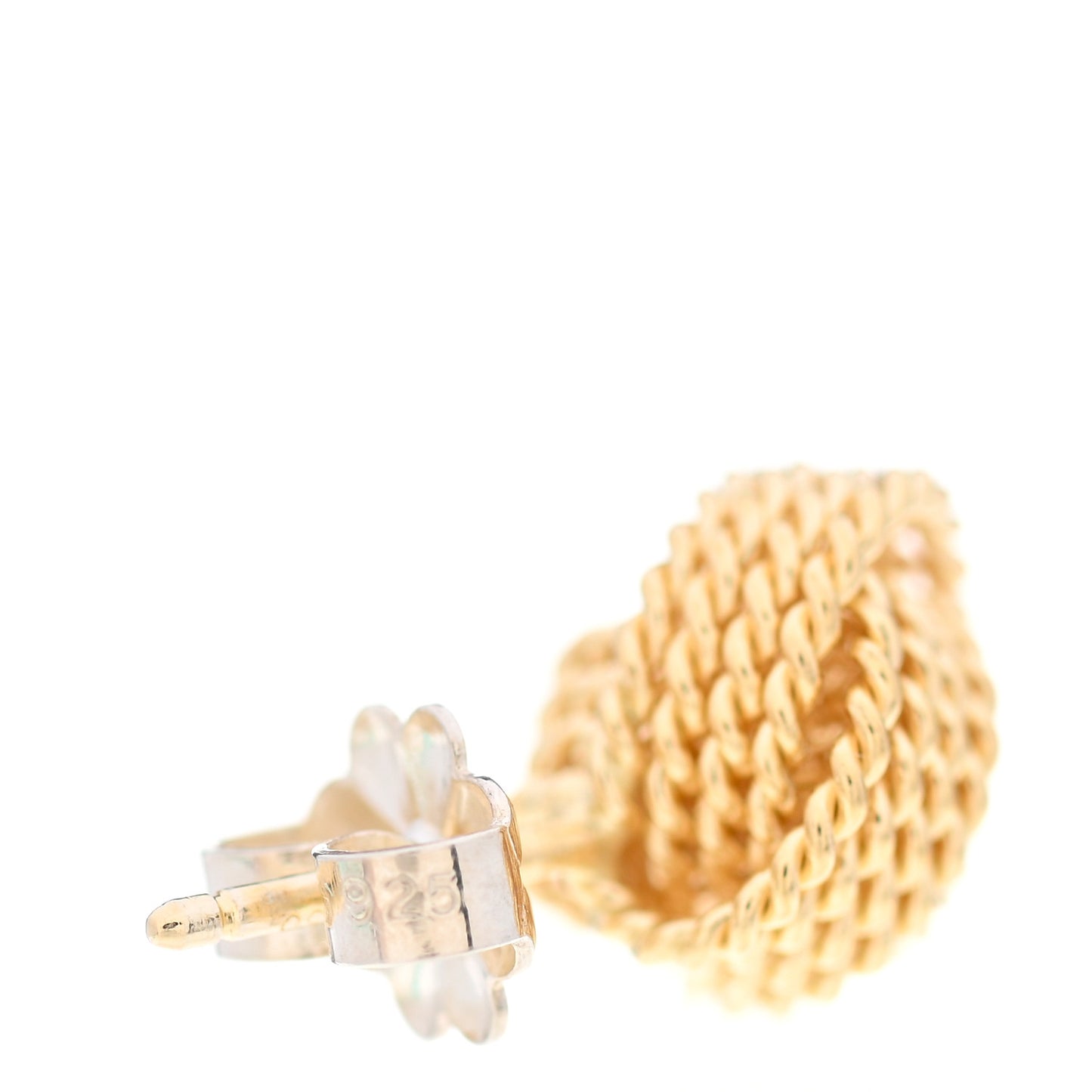18K Yellow Gold Twist Knot Earrings