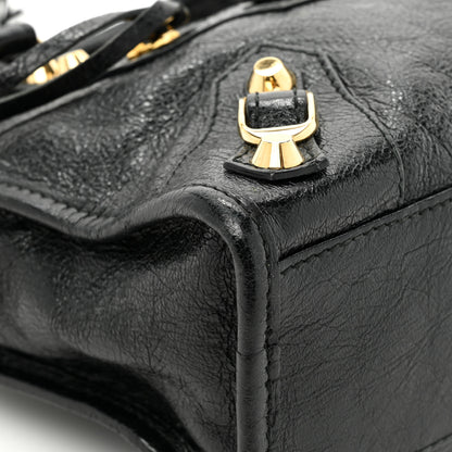 Balenciaga Agneau Classic Gold Hardware Mini City Black 10 of 14