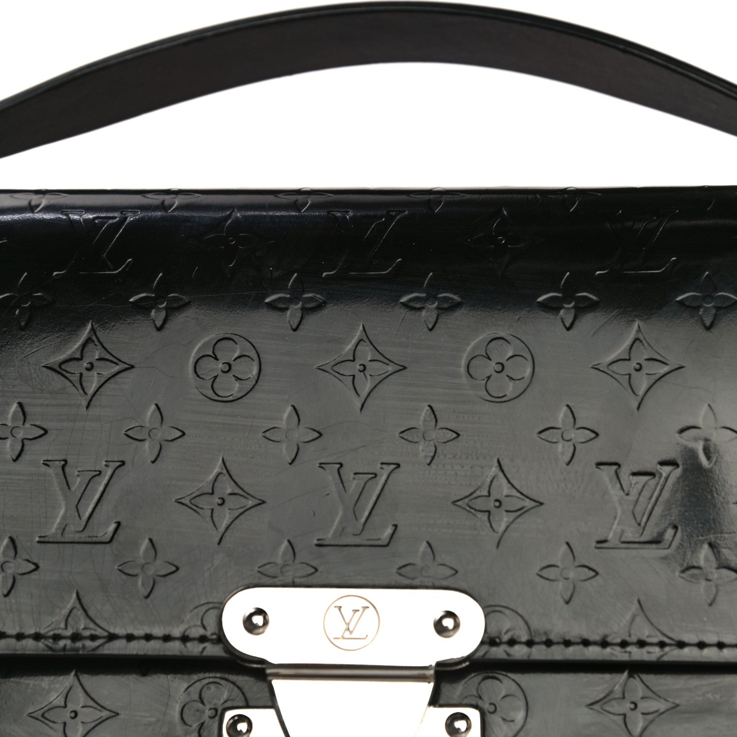 Louis Vuitton Monogram Glace Anouchka Pochette MM Black 14 of 23