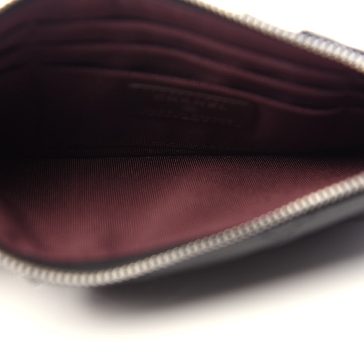 Caviar Quilted Classic Flat Wallet Pouch Black