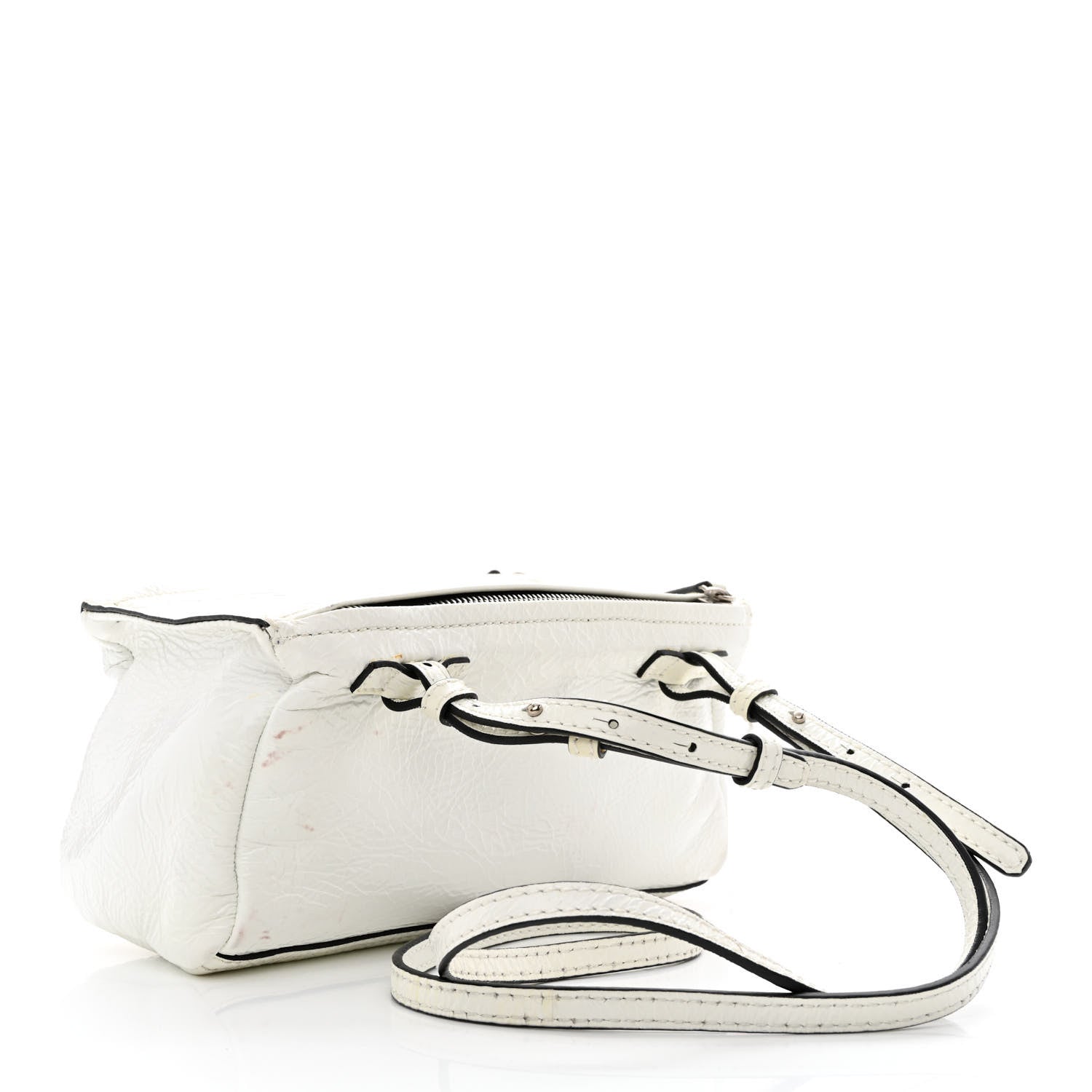 Givenchy Crinkled Patent Deerskin Mini Pandora White 3 of 19