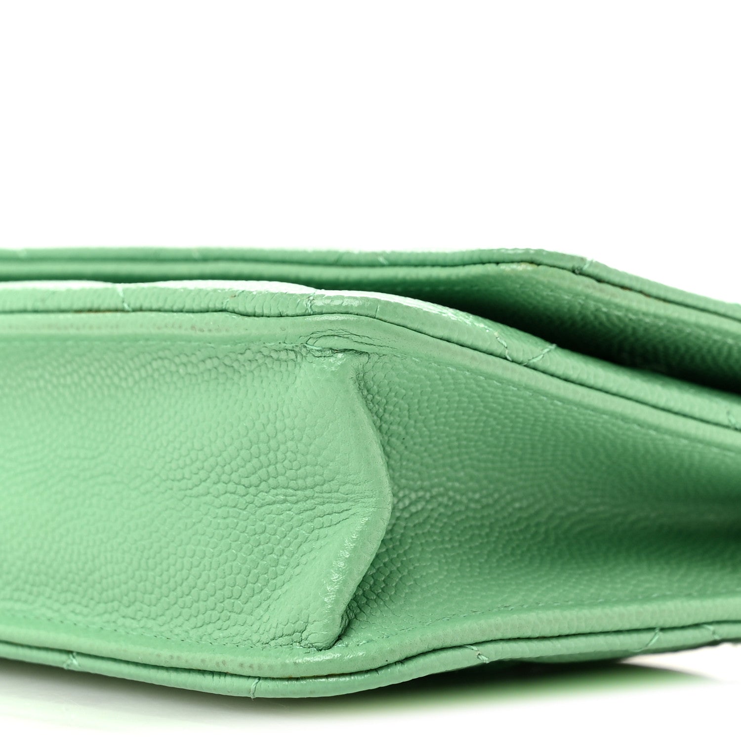Chanel Caviar Quilted Wallet On Chain WOC Green 11 of 14