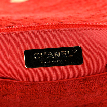 Chanel Tweed Quilted Medium Chanel 19 Flap Red 6 of 12