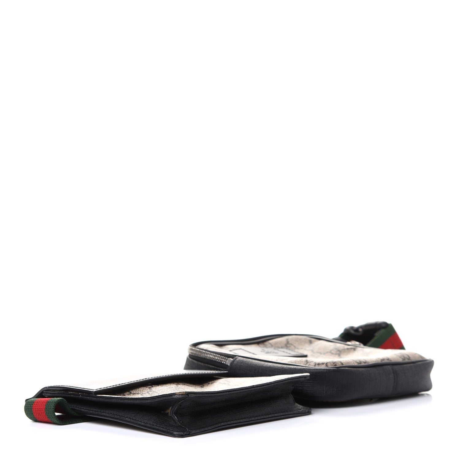 Gucci GG Supreme Monogram Web Belt Bag Black 3 of 4