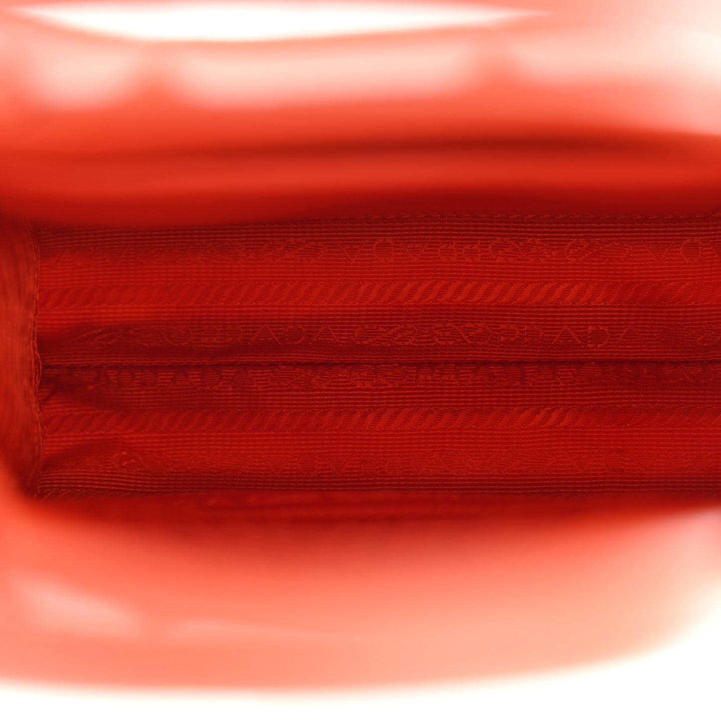 Jacquard Saffiano Triangolo Symbole Embroidered Micro Tote Orange White