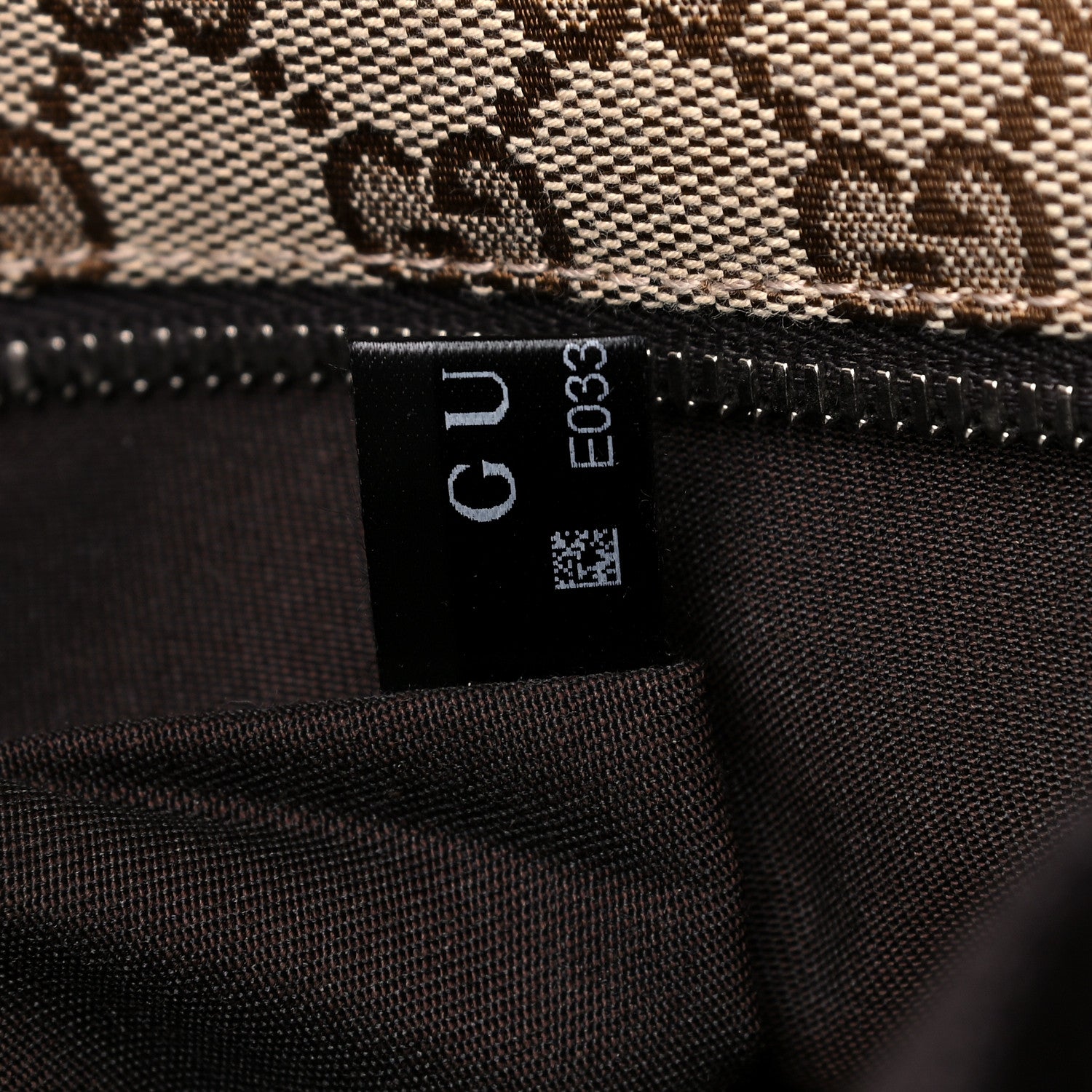 Gucci Monogram Dollar Calfskin Waist Pouch Beige Ebony Testa di Moro Marrone Scuro 8 of 11