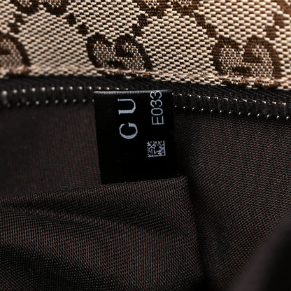 Gucci Monogram Dollar Calfskin Waist Pouch Beige Ebony Testa di Moro Marrone Scuro 8 of 11