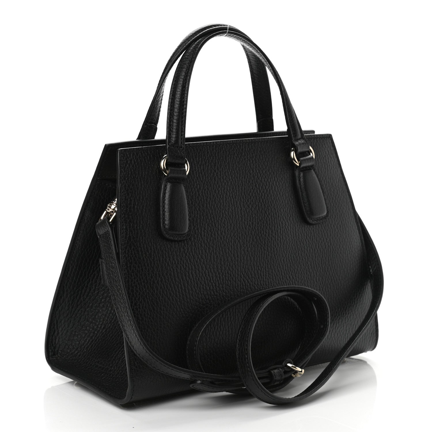 Gucci Dollar Calfskin Medium Soho Top Handle Satchel Black 3 of 10