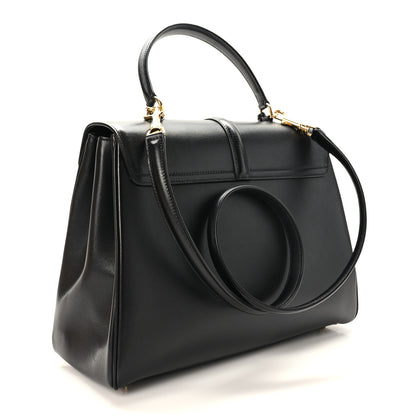 Celine Satinated Calfskin Medium 16 Top Handle Bag Black 3 of 10