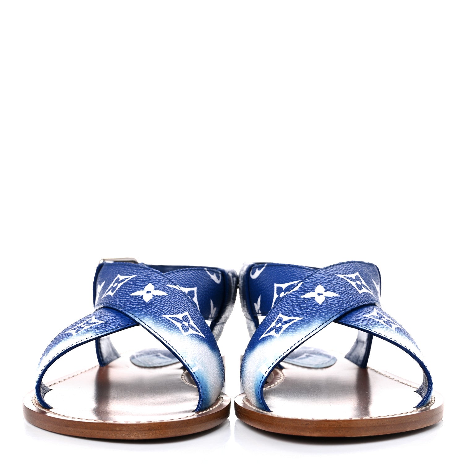 Louis Vuitton Monogram Escale Palma Flat Sandals 36.5 Blue 2 of 8