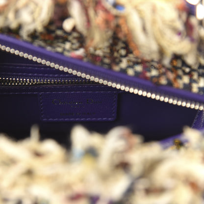 Christian Dior Tweed Fringe Medium Lady Dior Purple 8 of 9