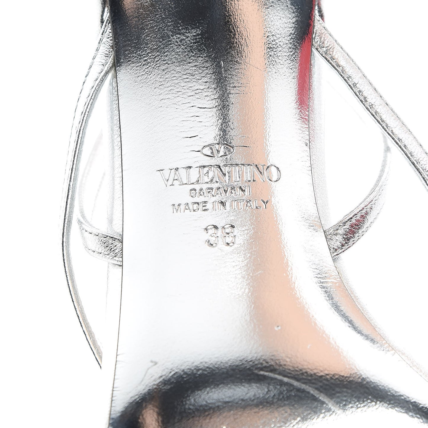 Metallic Nappa 85 Crisscross Sandals 38 Silver