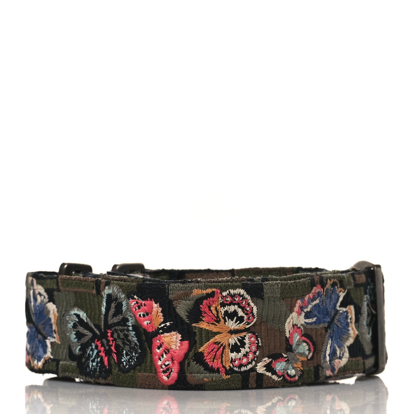 Canvas Camubutterfly Rockstud Guitar Strap Multicolor