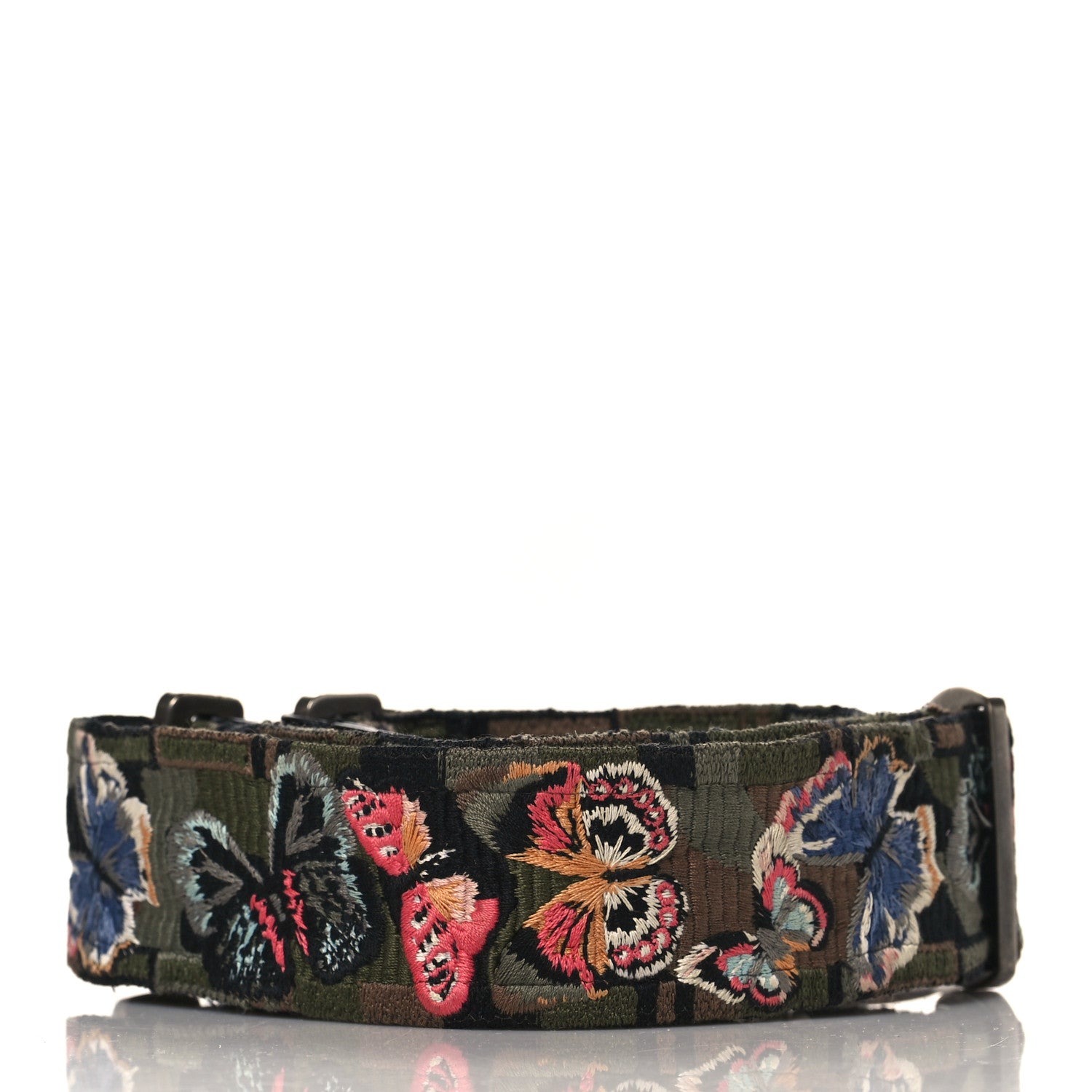 Valentino Garavani Canvas Camubutterfly Rockstud Guitar Strap Multicolor 2 of 5