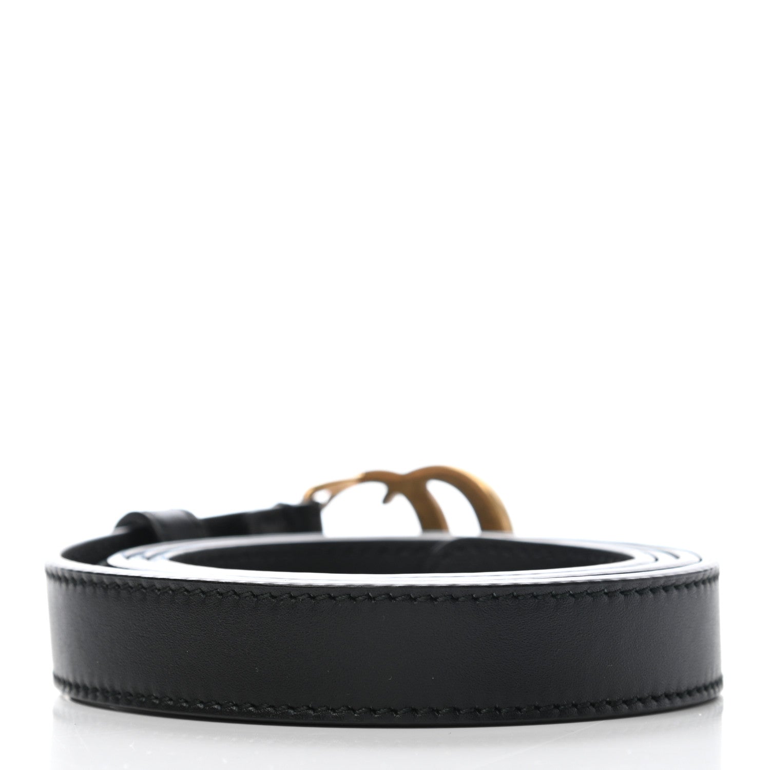 Gucci Calfskin Double G 20mm Belt 95 38 Black 2 of 5