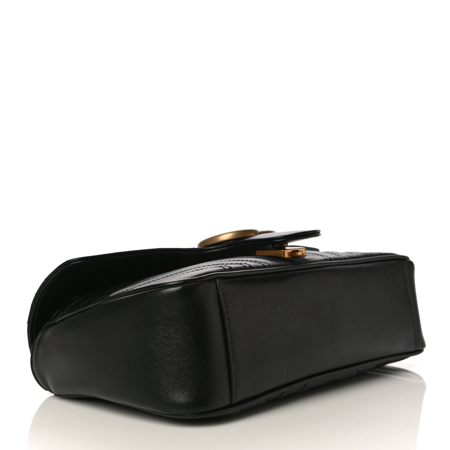 Calfskin Matelasse Small GG Marmont Shoulder Bag Black