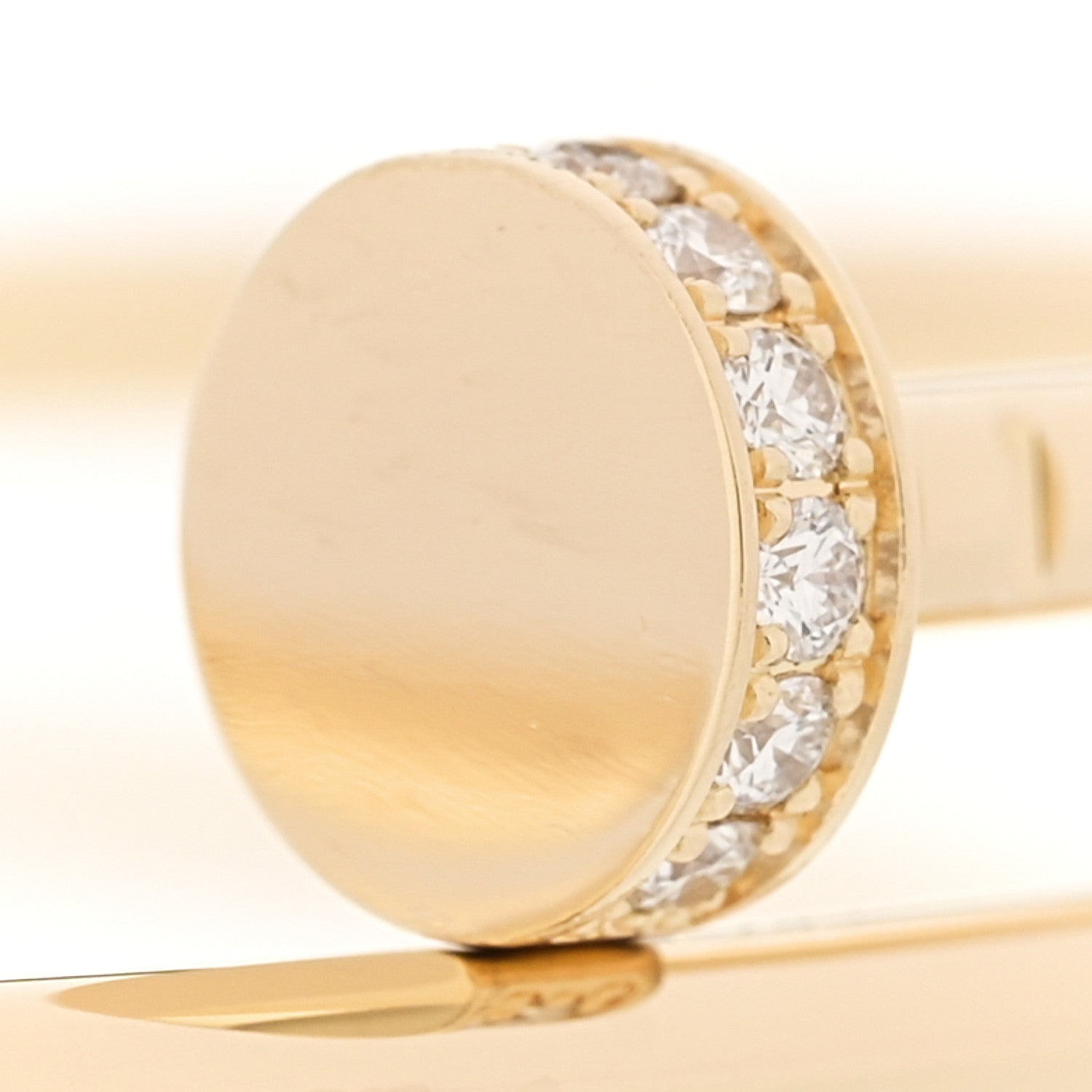Cartier 18K Yellow Gold Diamond Small Juste Un Clou Bracelet 17 3 of 4
