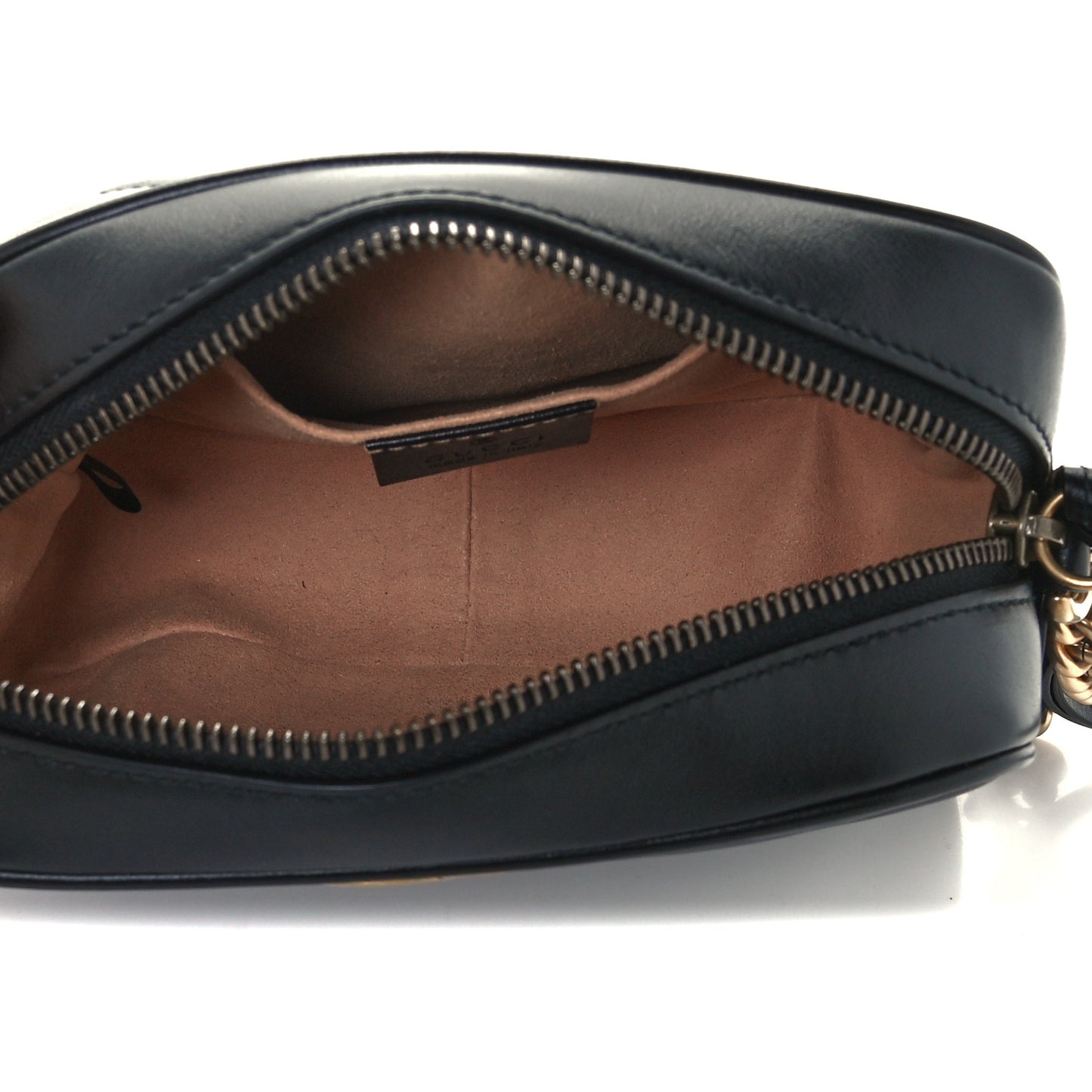 Calfskin Matelasse Mini GG Marmont Chain Shoulder Bag Black