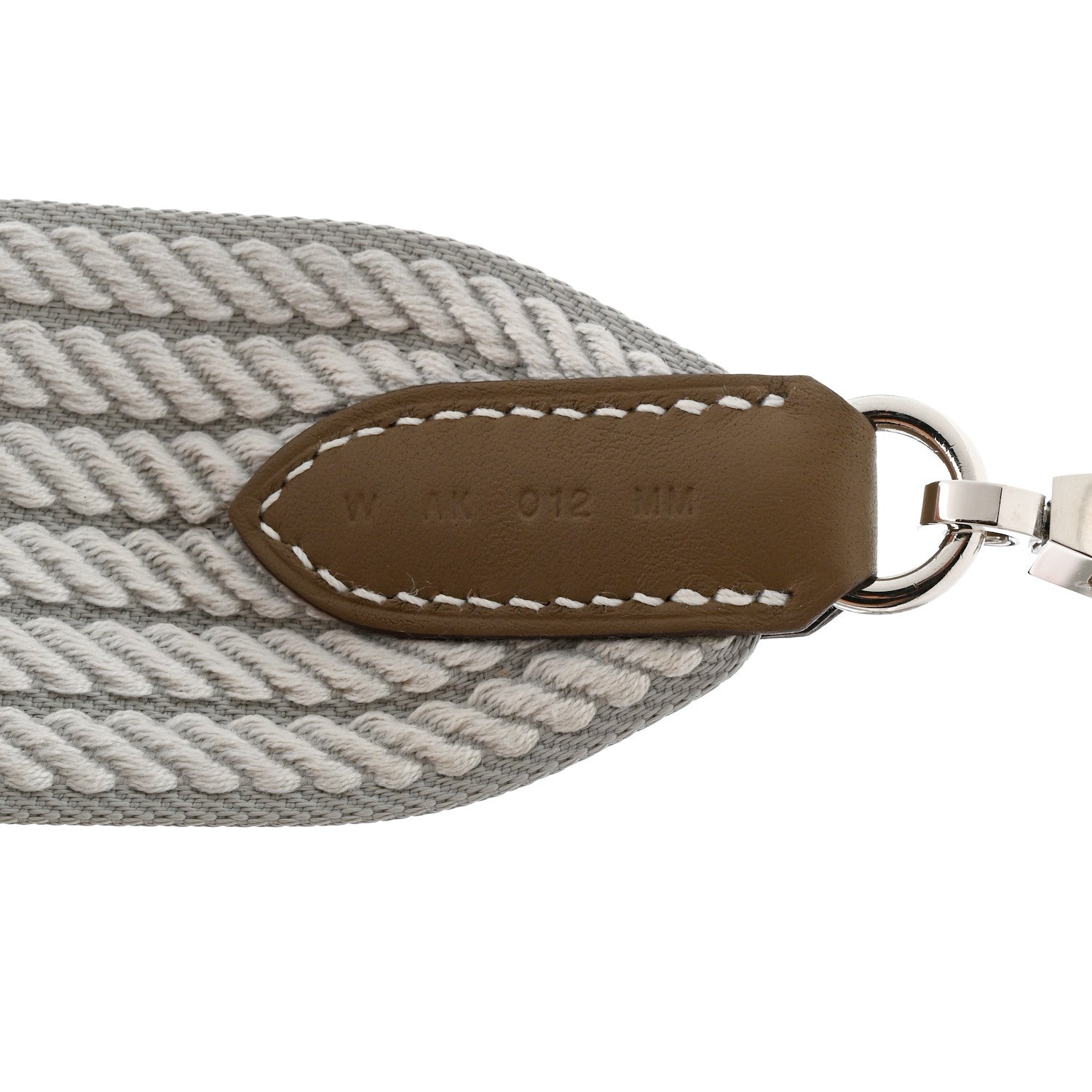 Hermes Toile Swift 50mm Sangle Cordage Shoulder Strap Bleu Glacier Gris Pale Etoupe 3 of 5