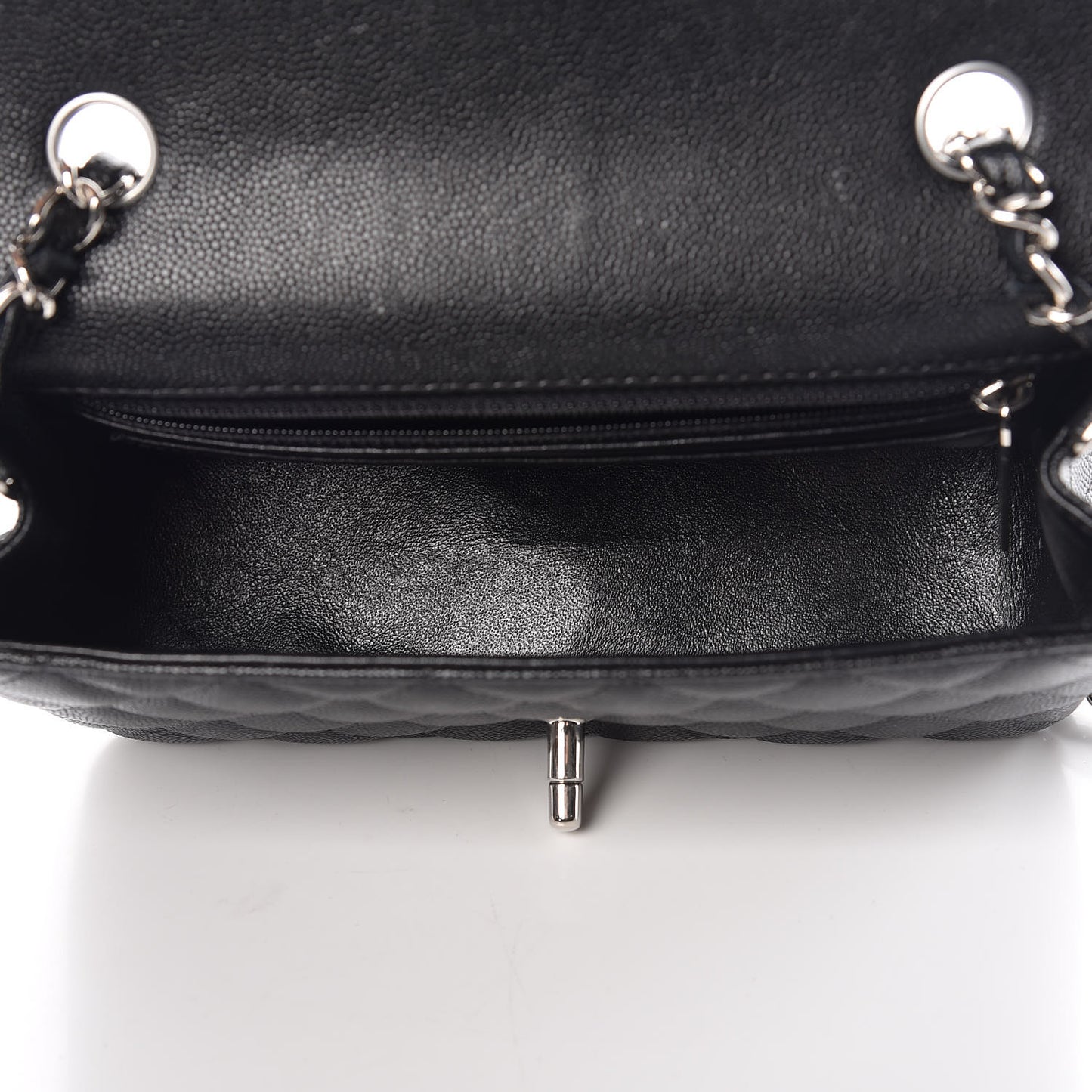 Caviar Quilted Mini Rectangular Flap Black