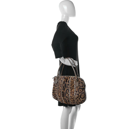Valentino Garavani Calf Hair Leopard Print Shoulder Bag Gold 2 of 24