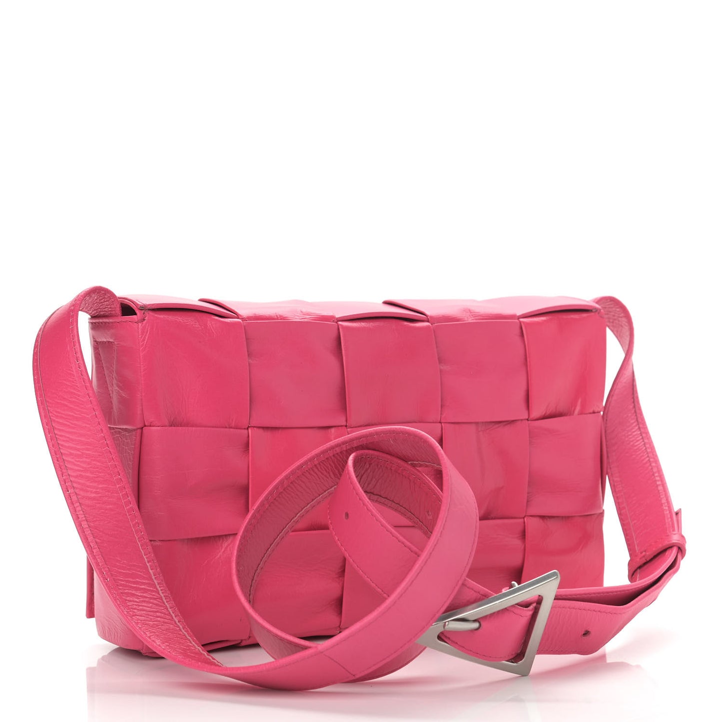 Paper Calfskin Maxi Intreccio Cassette Crossbody Bag