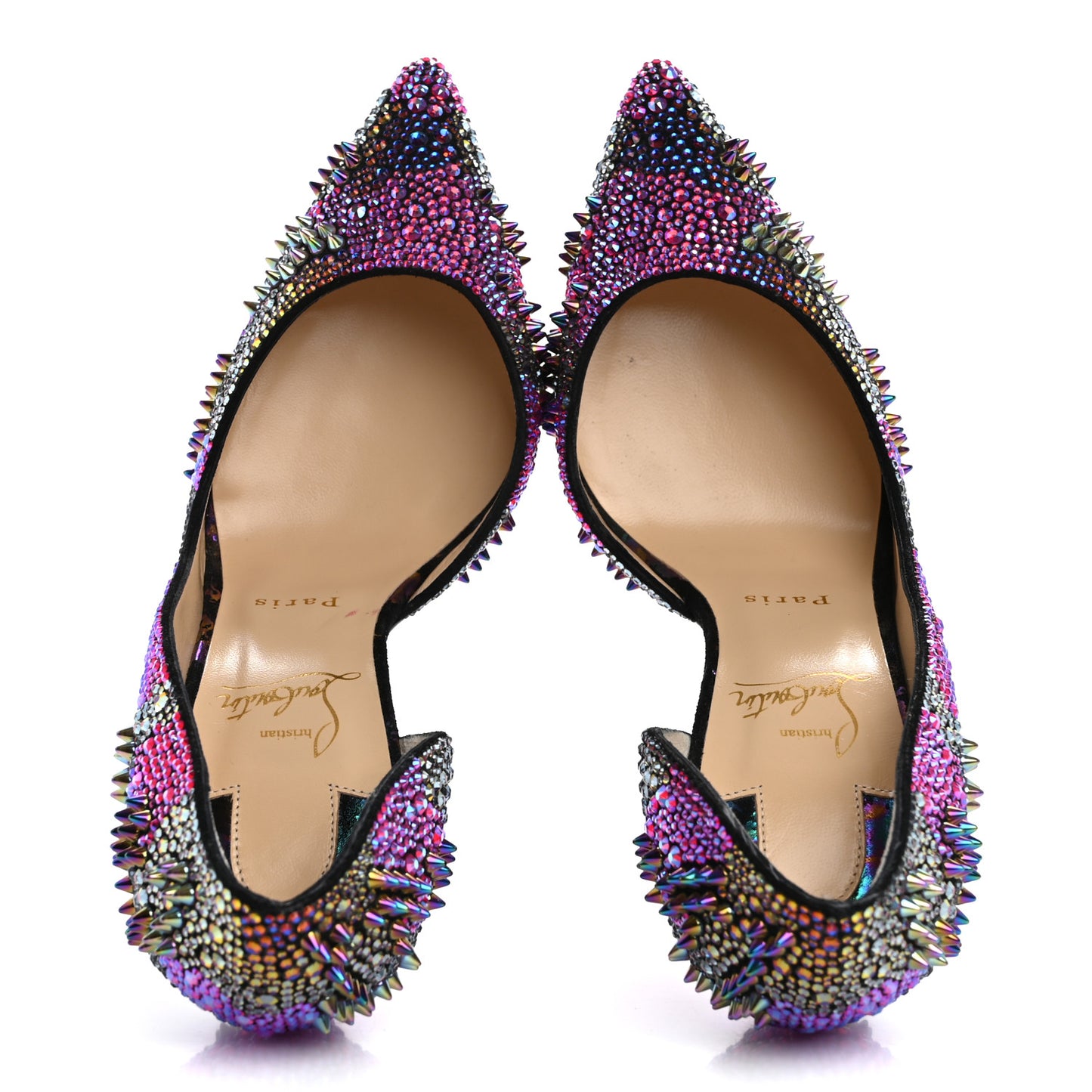 Milky Suede Iriza Bling Bang 100 Pumps 38.5 Black Multicolor