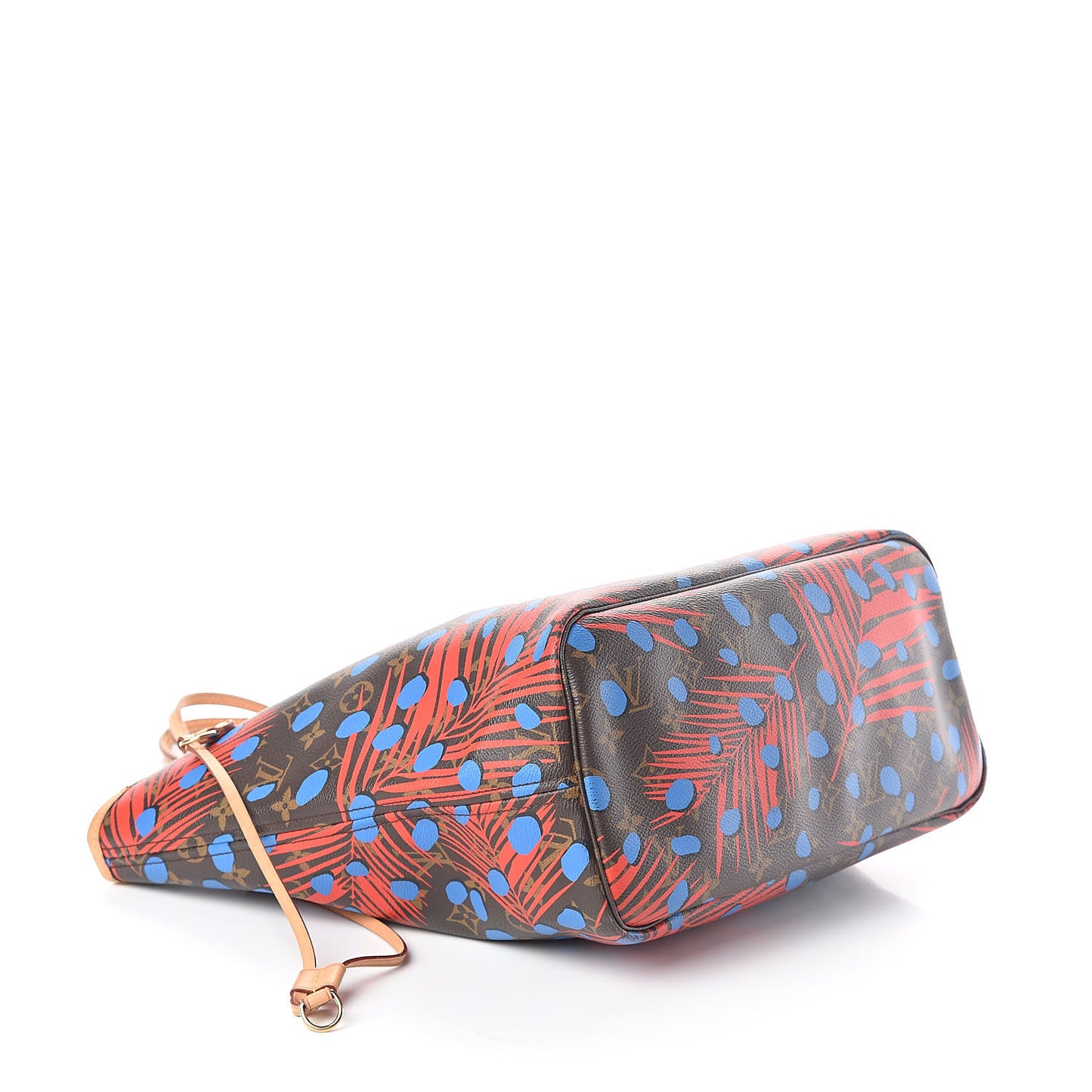 Monogram Jungle Dots Neo Neverfull MM Coquelicot Denim