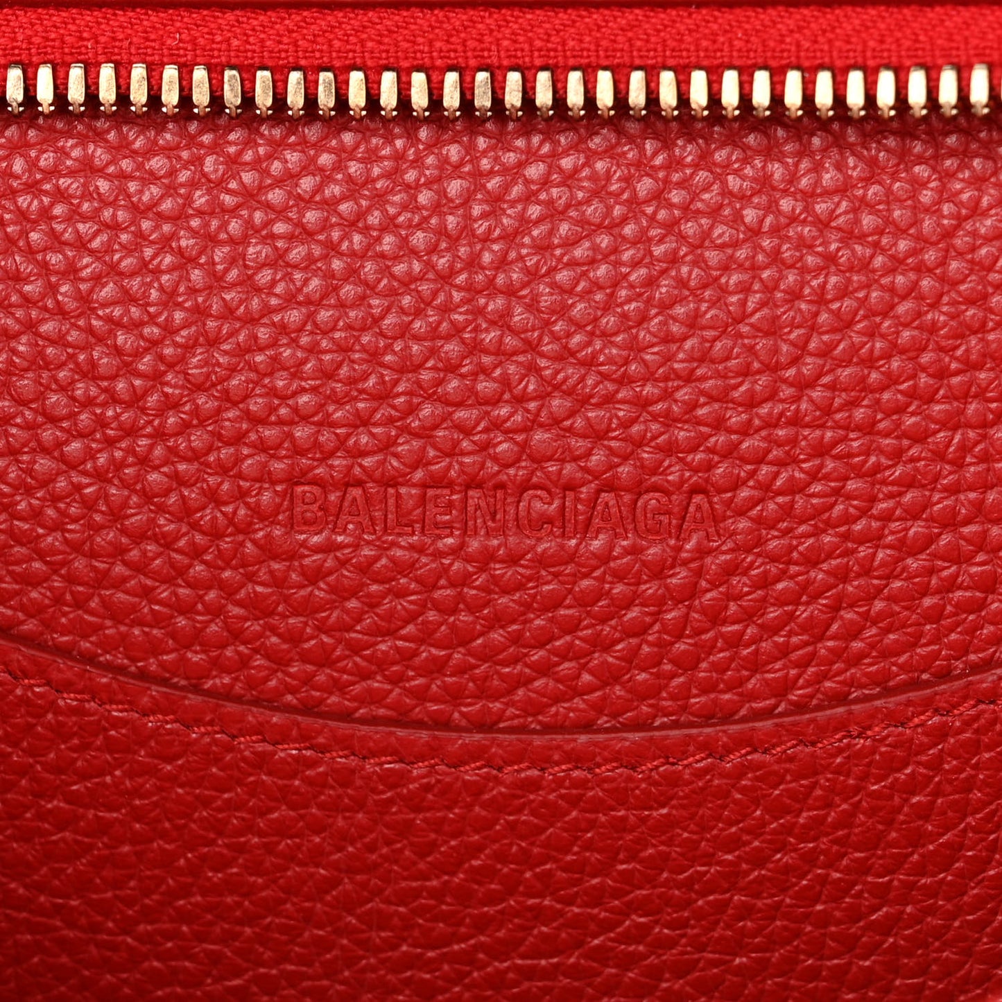 Grained Calfskin Neo Classic Gold Hardware S City Medium Red
