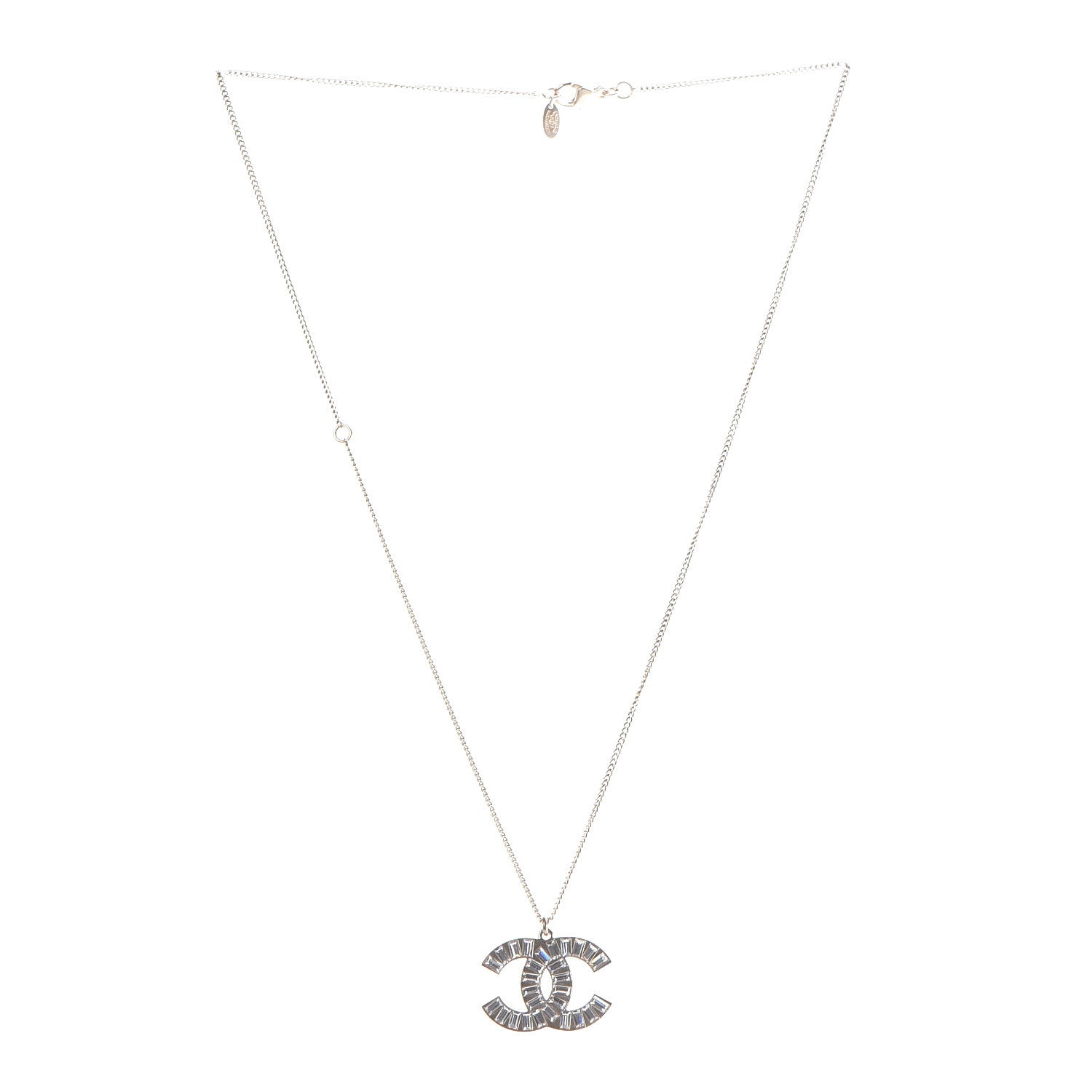 Chanel Baguette Crystal Large CC Necklace Gold 3 of 6