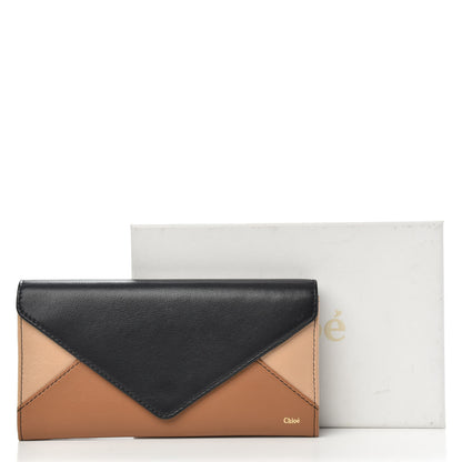Chloe Calfskin Patchwork Wallet Black Nude 10 of 10