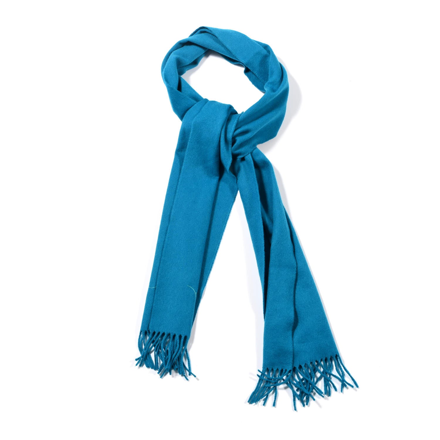 Burberry Cashmere Script Fringe Scarf Blue 1 of 4