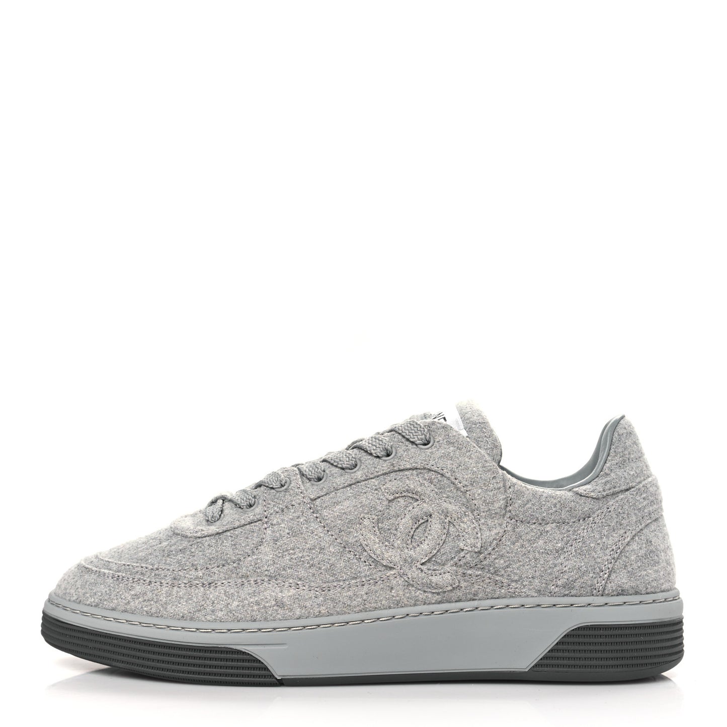 Wool Mixed Fibers Womens CC Sneakers 38 Light Grey