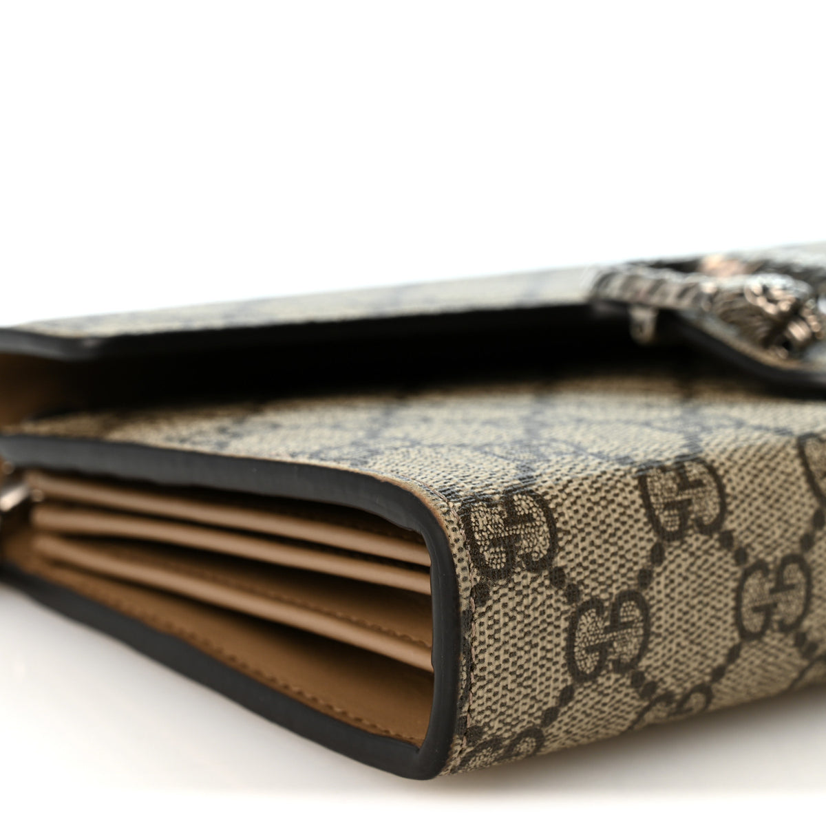 Gucci GG Supreme Monogram Mini Dionysus Chain Wallet Beige Taupe 9 of 11