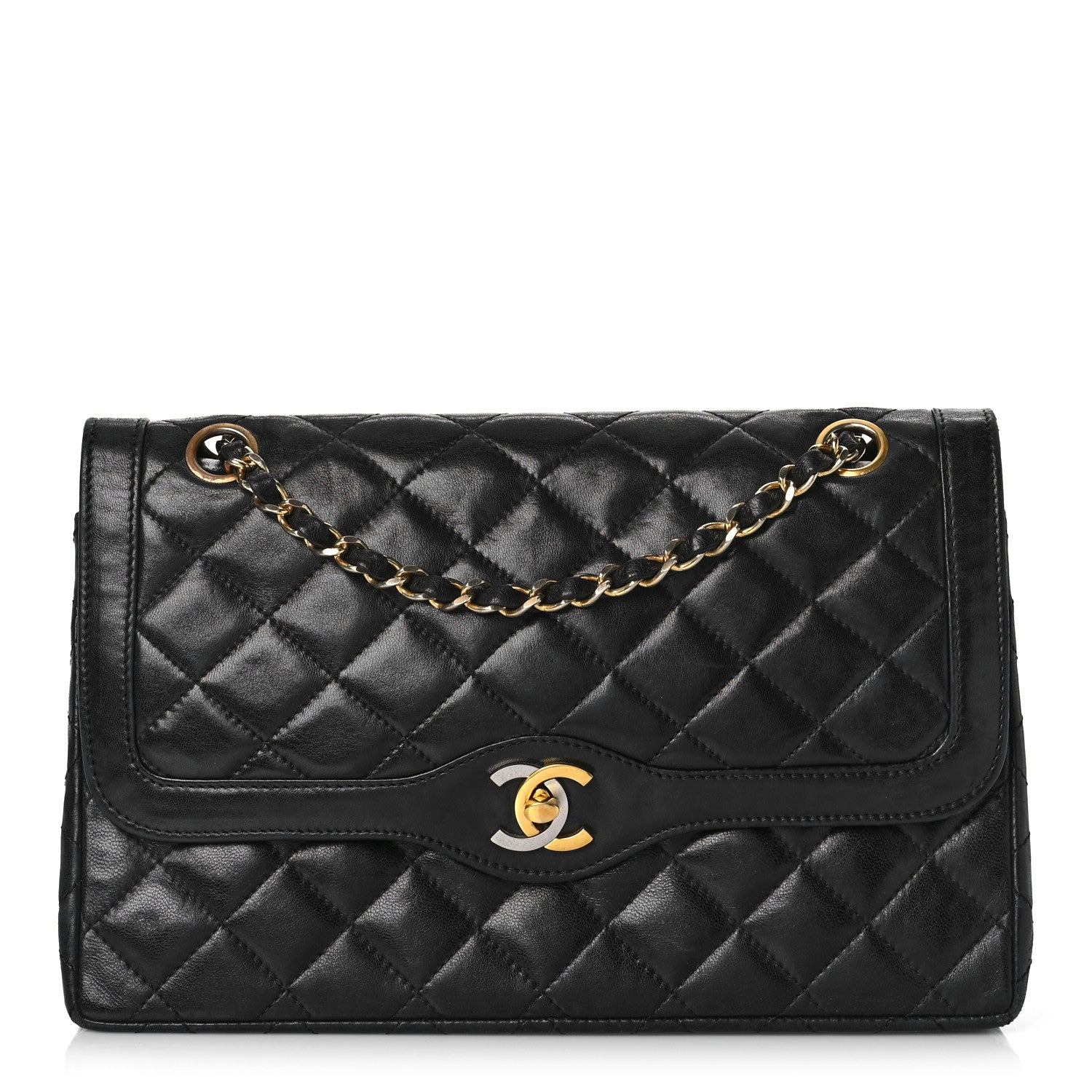 Chanel Lambskin Quilted Medium Double Flap Bag Black 1 of 19