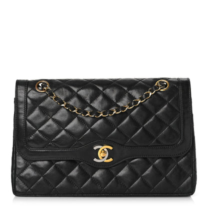 Chanel Lambskin Quilted Medium Double Flap Bag Black 1 of 19