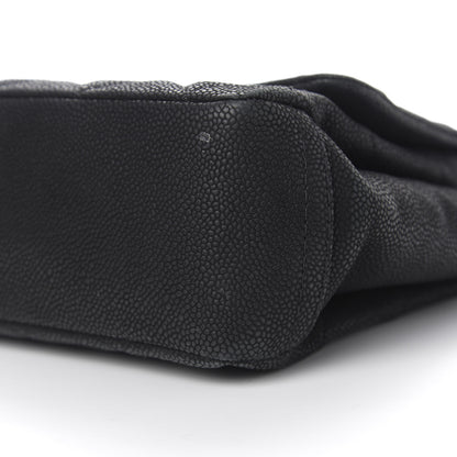 Chanel Iridescent Caviar Quilted Medium Lady Pearly Flap Black 14 of 16