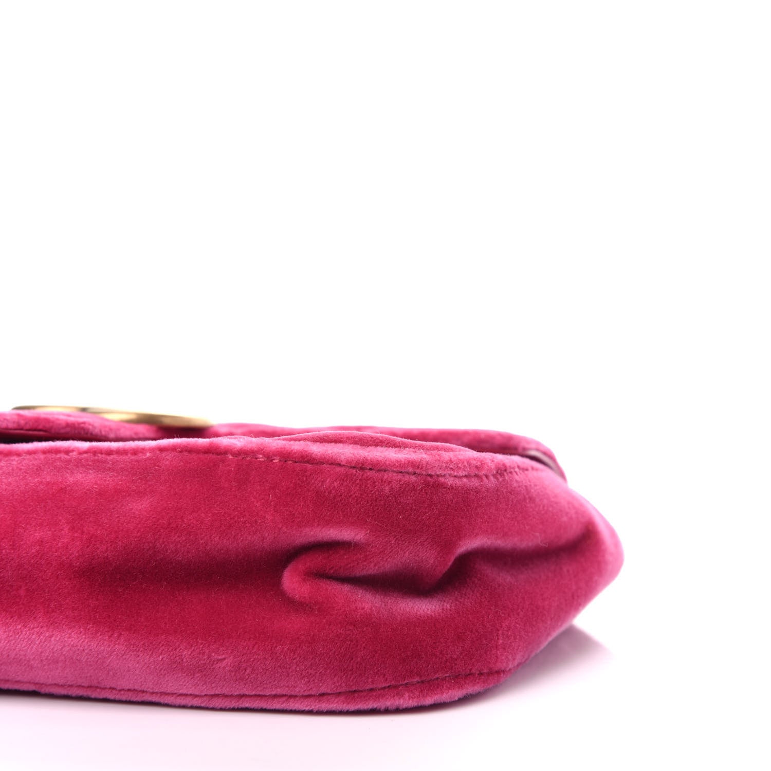 Gucci Velvet Matelasse Mini GG Marmont Shoulder Bag Light Raspberry Rose 9 of 10