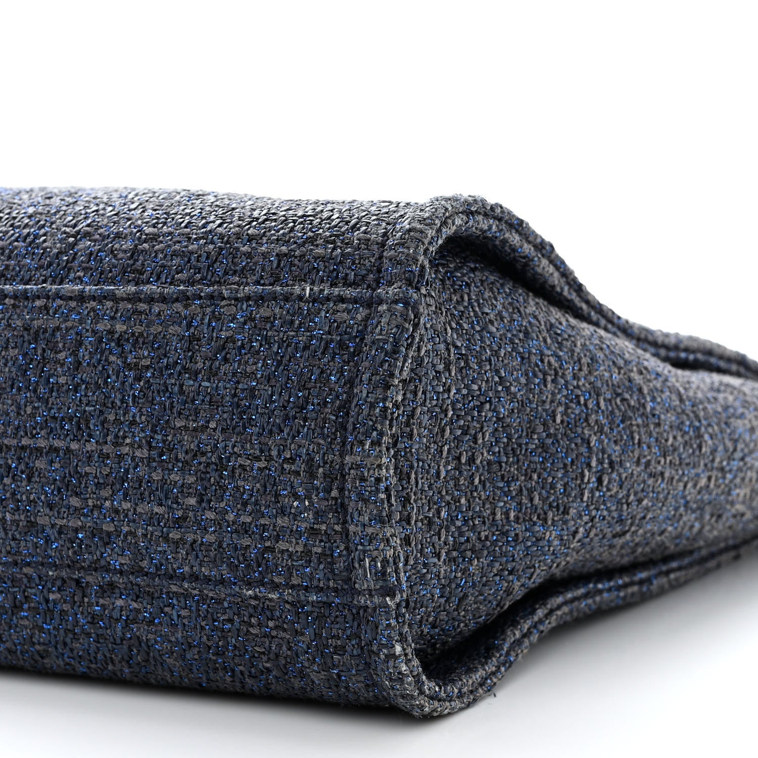 Chanel Lurex Boucle Mini Deauville Tote Blue 10 of 10