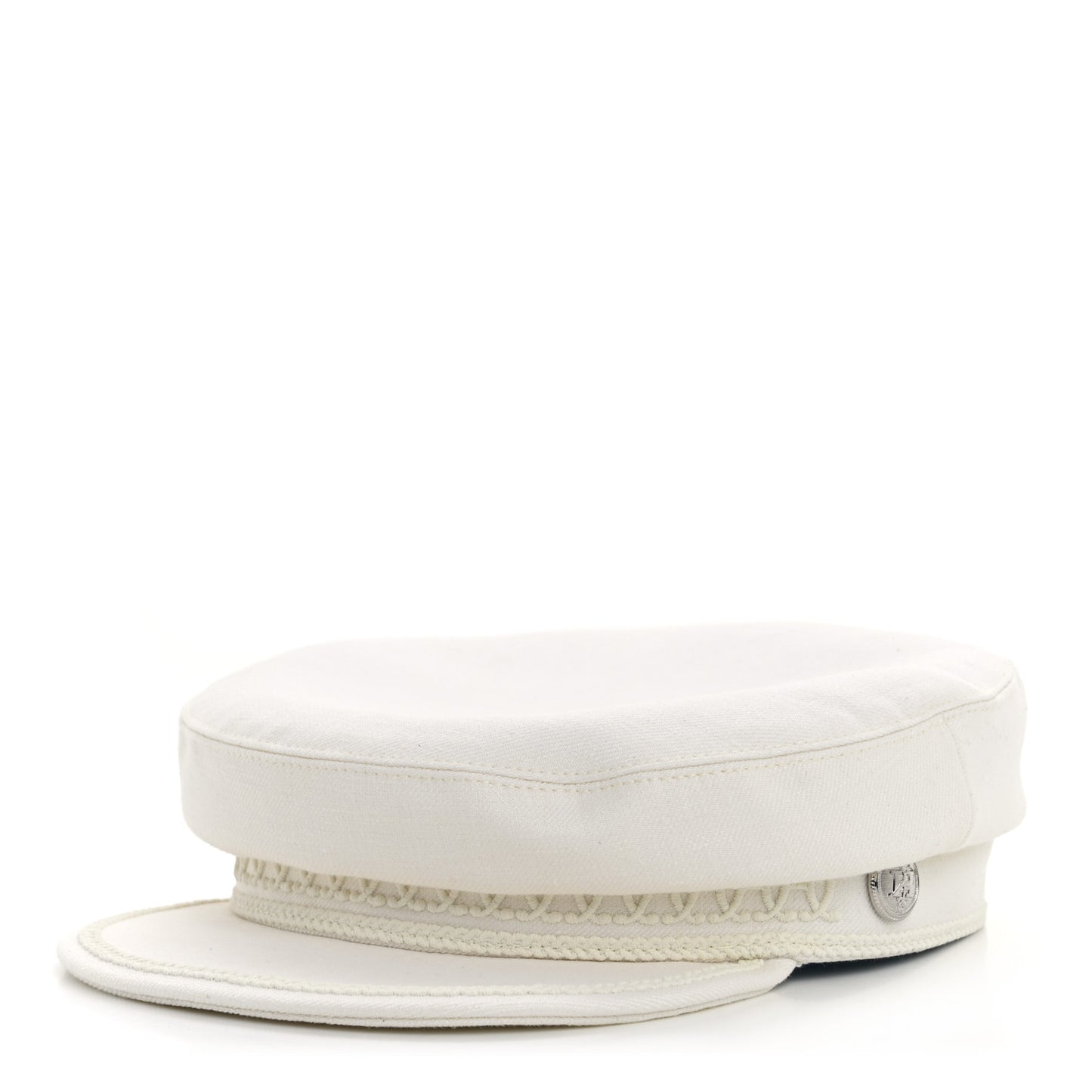 Double Linen Twill Cabourg Cap 58 White