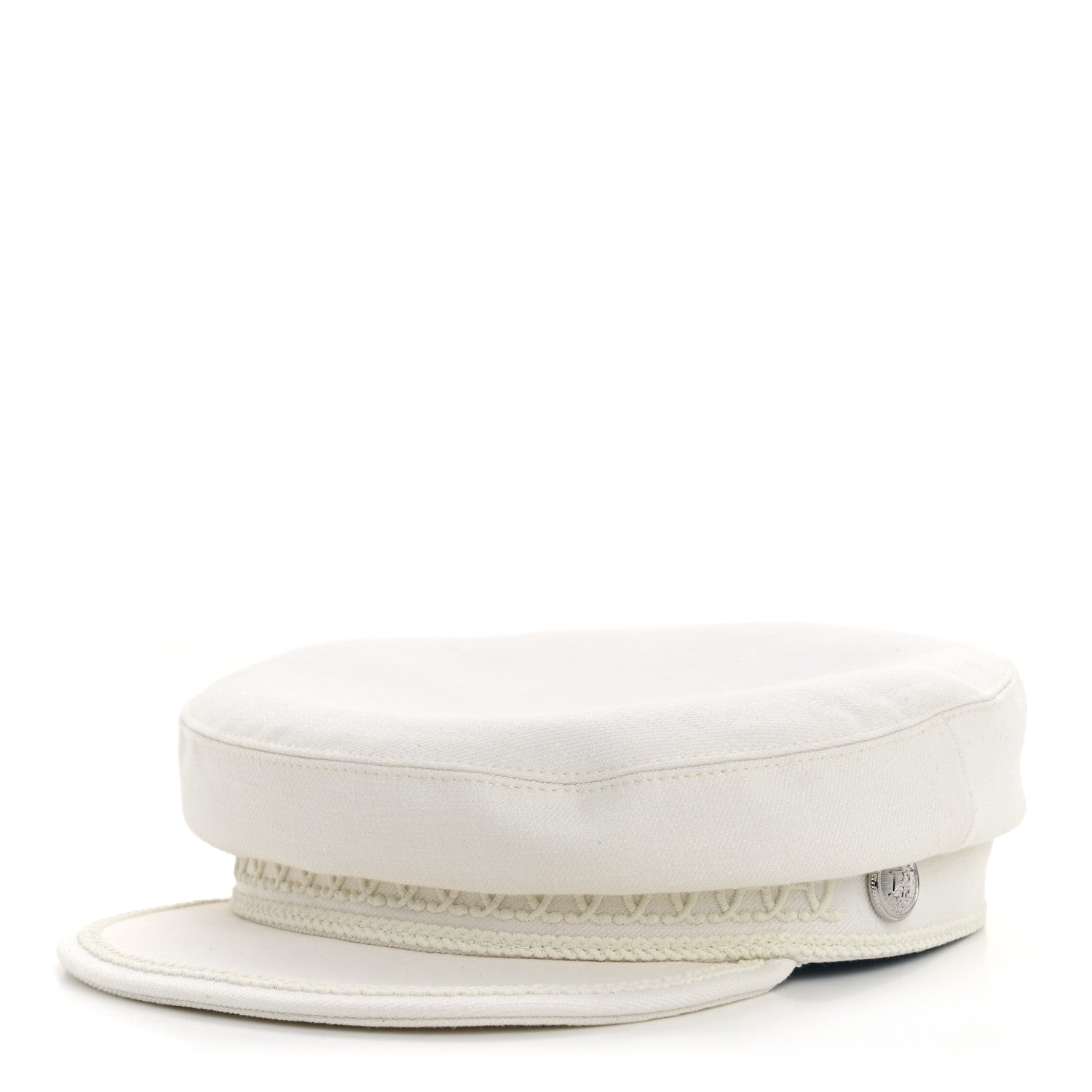 Hermes Double Linen Twill Cabourg Cap 58 White 1 of 8
