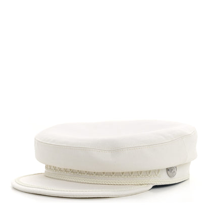 Hermes Double Linen Twill Cabourg Cap 58 White 1 of 8