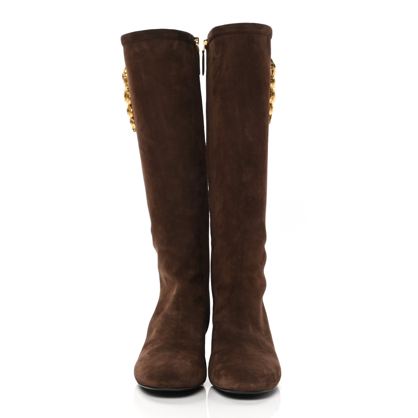 Suede Snake Maison Knee High 45mm Boots 39.5 Fondant