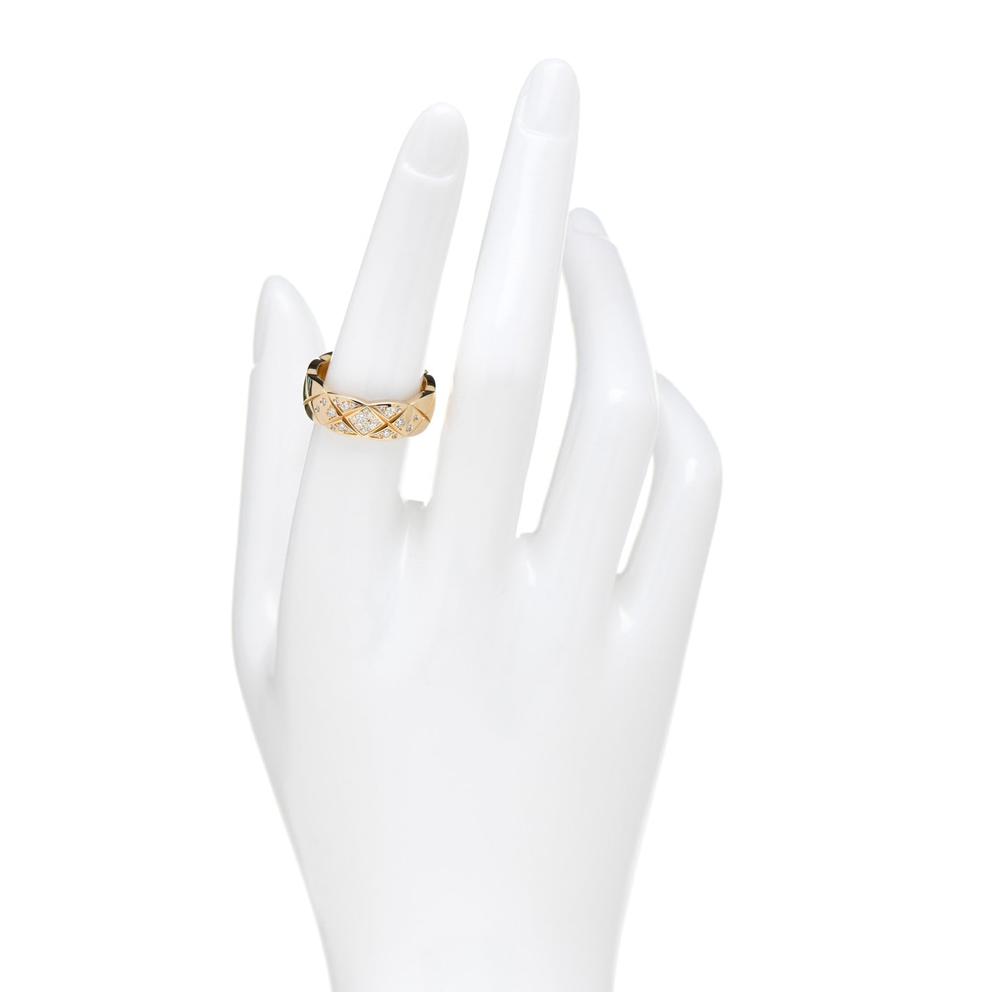 18K Yellow Gold Diamond Small Coco Crush Ring 54 7