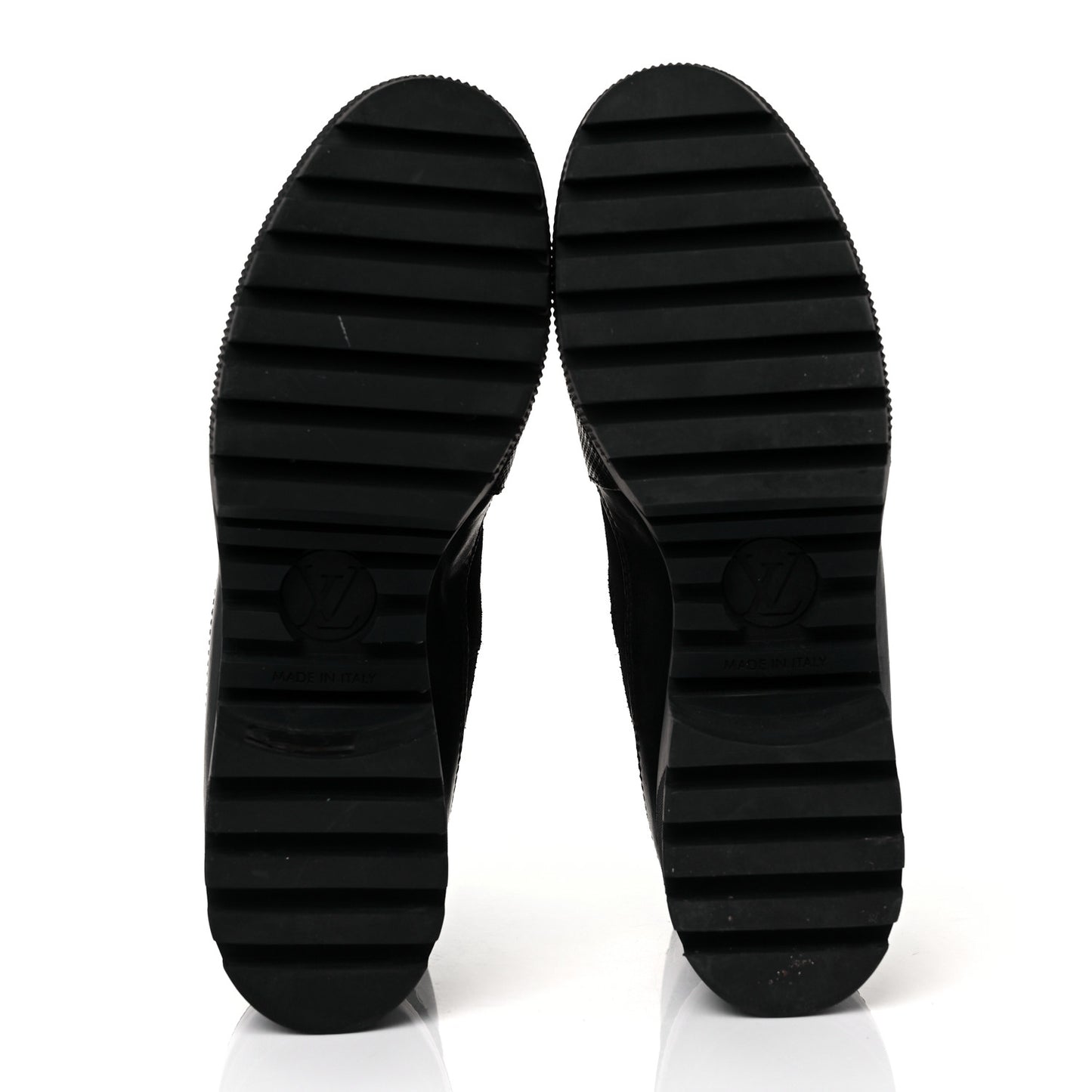 Suede Calfskin Monogram LV Black Heart Laureate Platform Desert Boots 39 Black